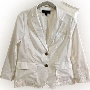 Talbots size 6 women’s blazer white twill